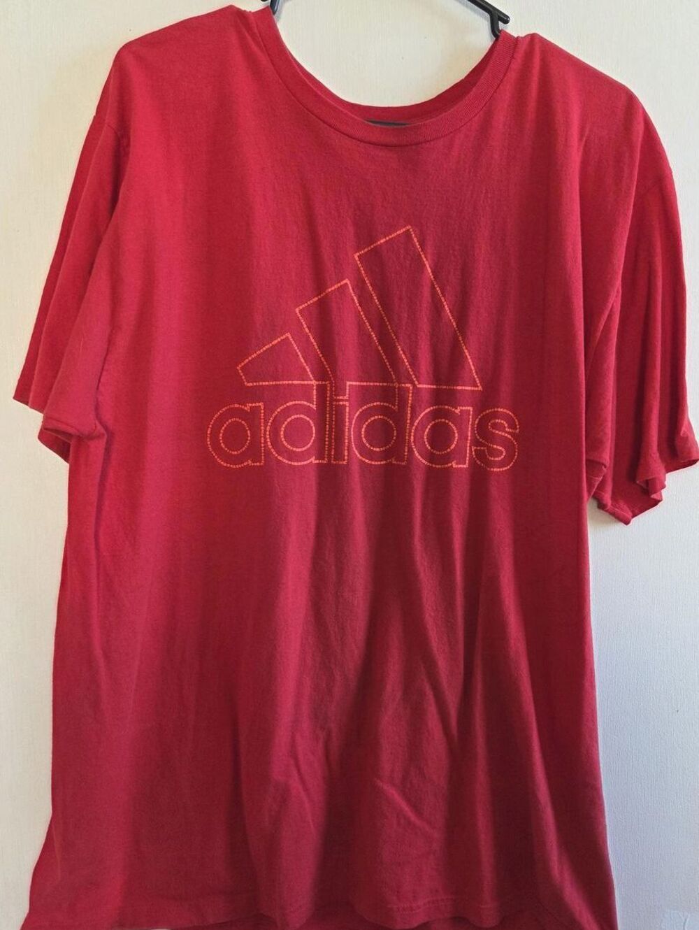 Adidas Red Logo Short Sleeve T-Shirt Size XL